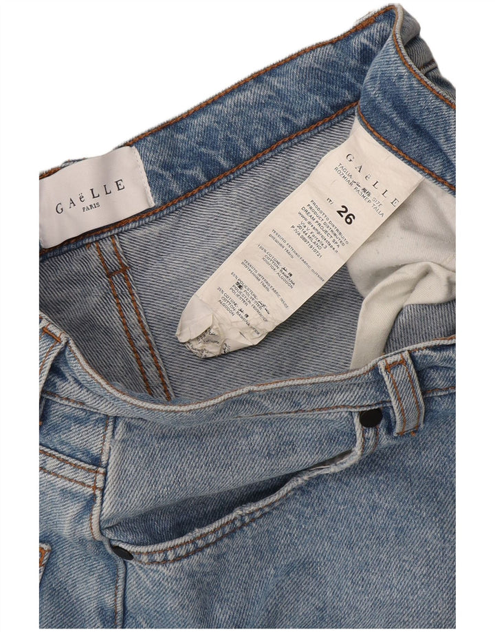Gaelle Dame Denim Skort W26 Lille Blå Bomuld