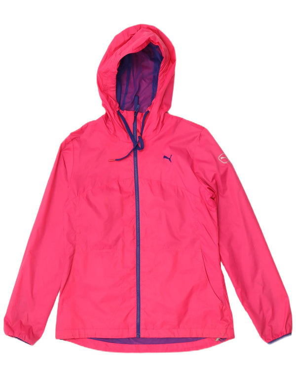 Puma Regnjakke med hætte til kvinder UK 12 Medium Pink