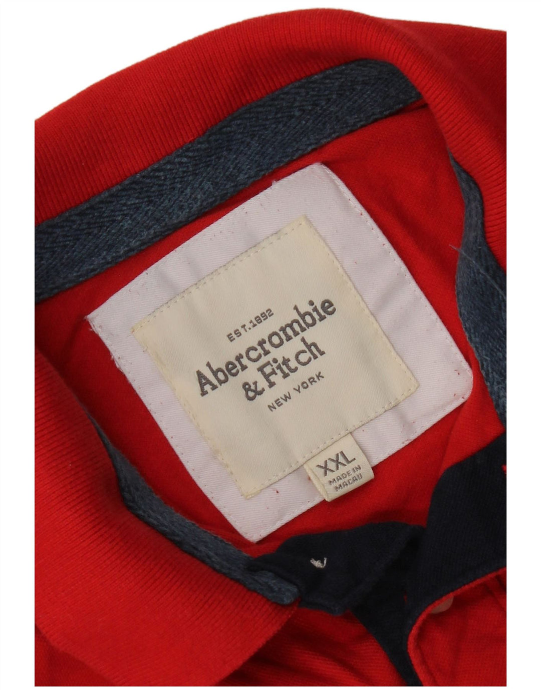 ABERCROMBIE & FITCH Poloskjorte til mænd 2XL Rød