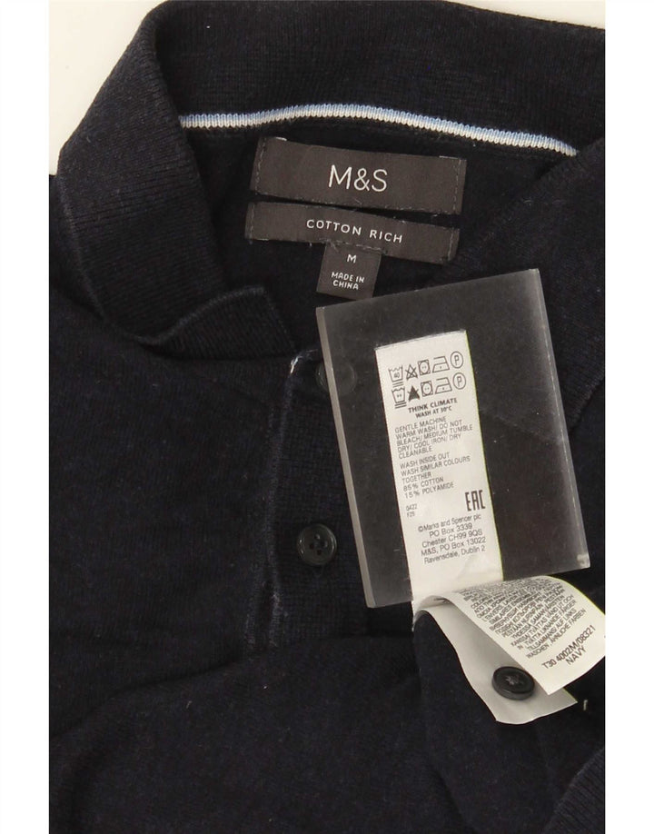 Marks & Spencer Poloshirt til mænd Medium marineblå bomuld
