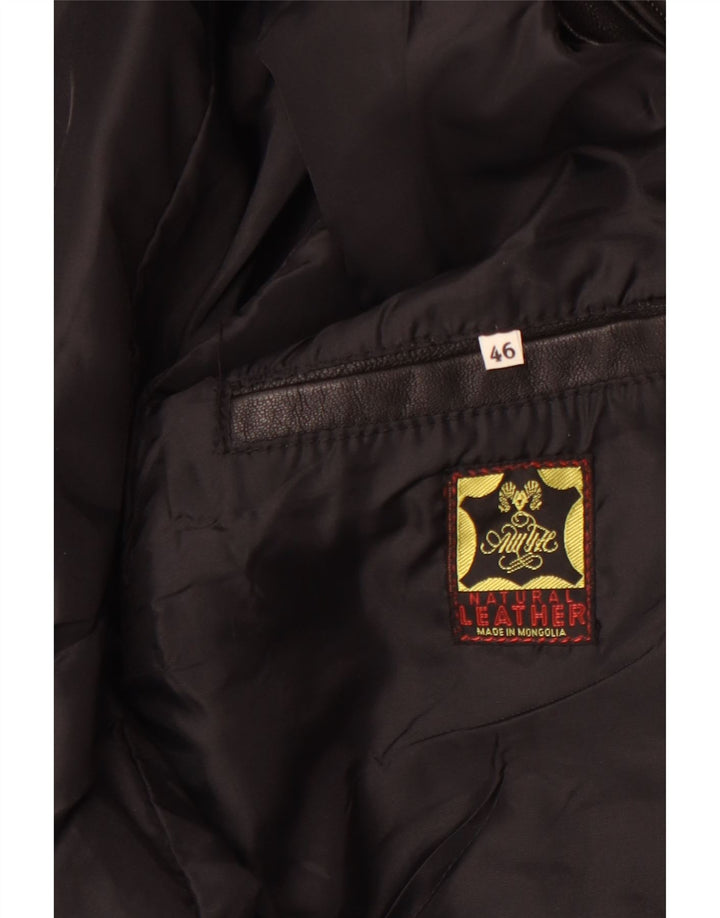 VINTAGE Læderjakke til mænd EU 46 Lille sort læder