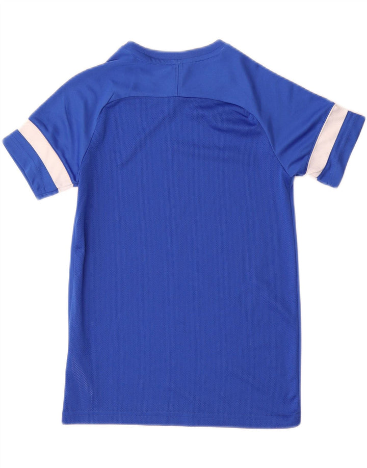 Nike Boys Dri Fit T-shirt Top 10-11 år Medium Blue Colourblock Polyester