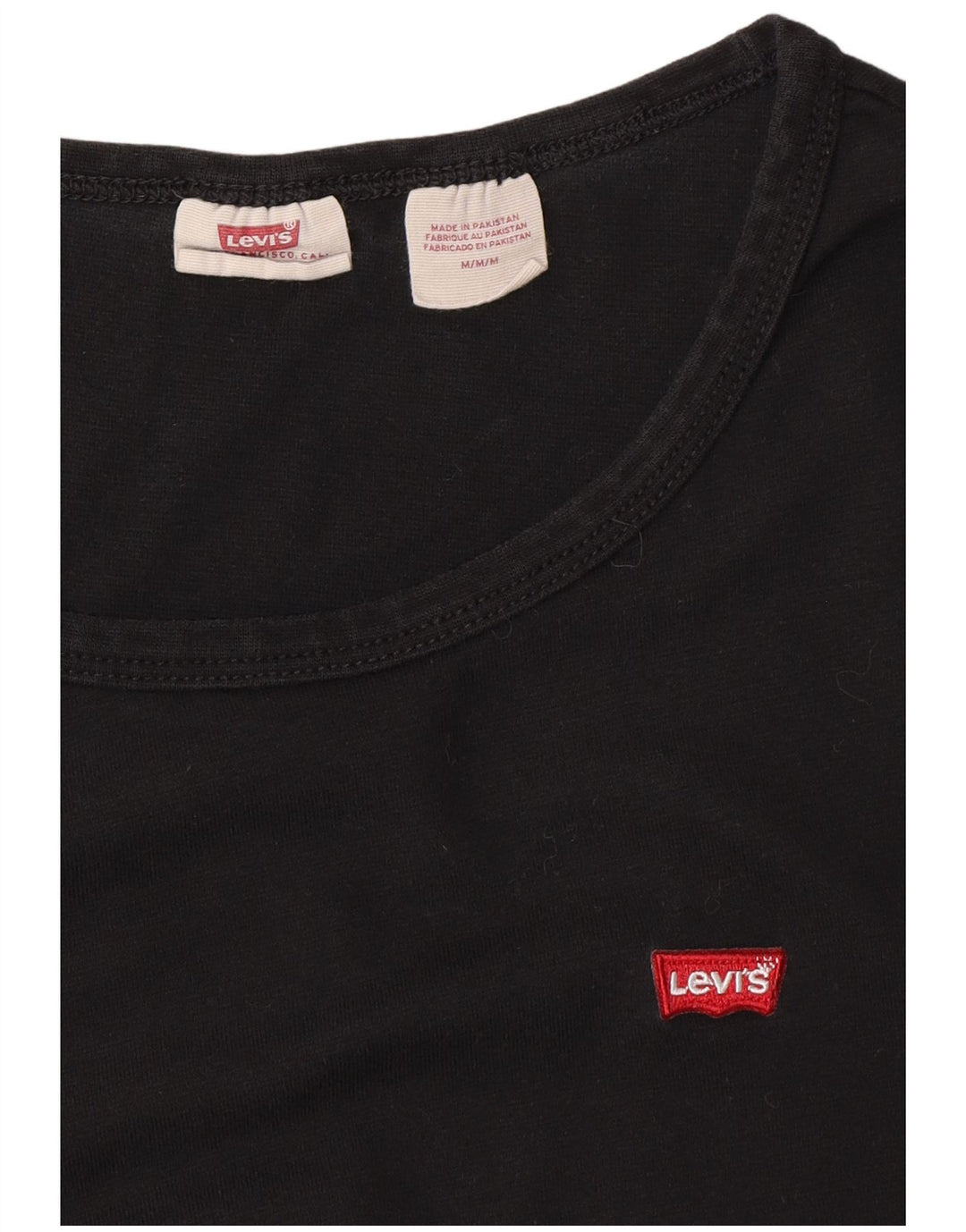 LEVI'S Womens T-Shirt Top UK 12 Medium Black