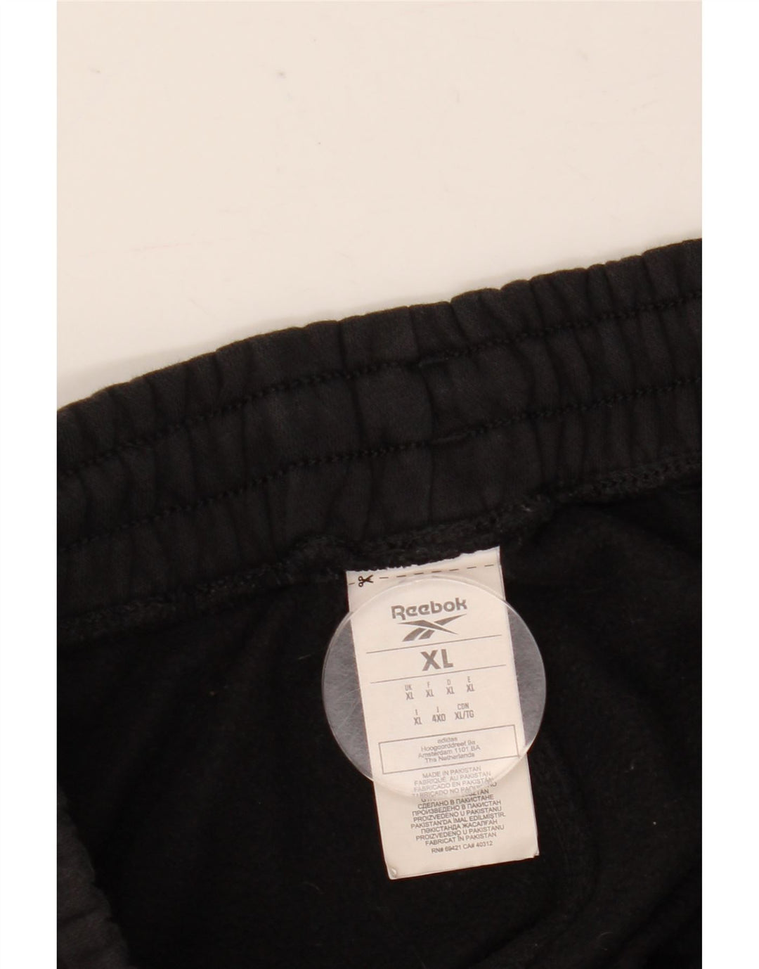 Reebok Herre grafisk træningsdragt Bukser Joggers XL Sort Bomuld