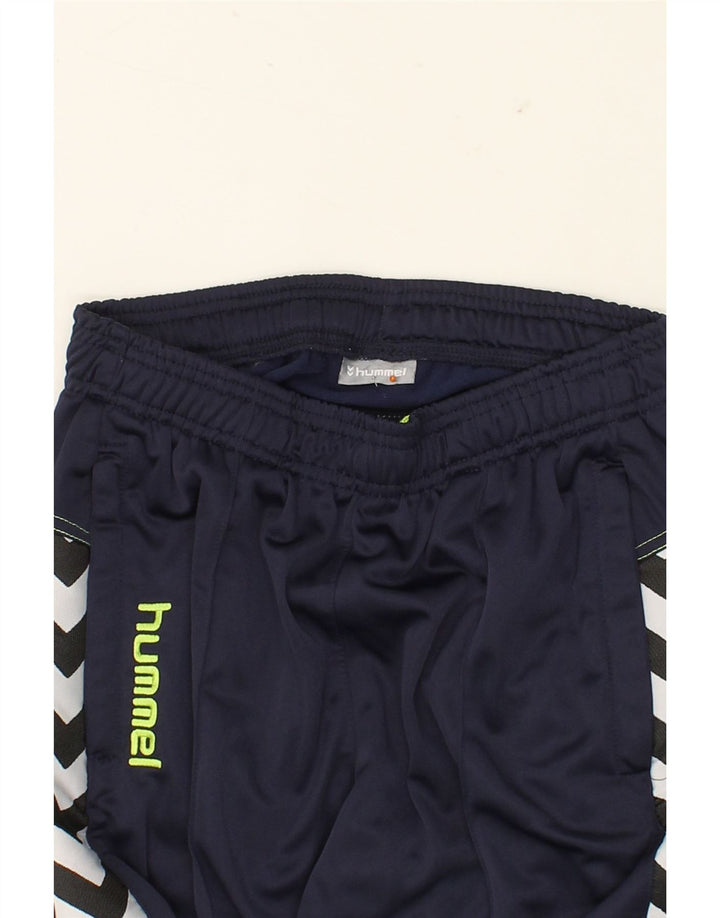 HUMMEL Mens Graphic Tracksuit Trousers Small Navy Blue Polyester Vintage Hummel and Second-Hand Hummel from Messina Hembry 