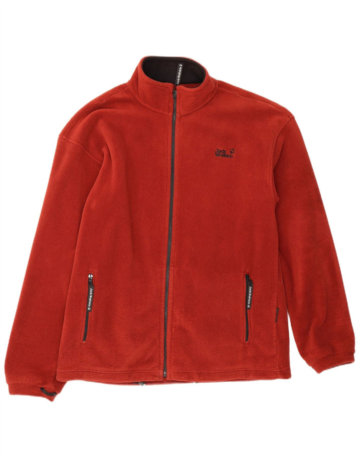 Jack Wolfskin Herre Liner Fleece Jakke UK 42 XL Rød Polyester