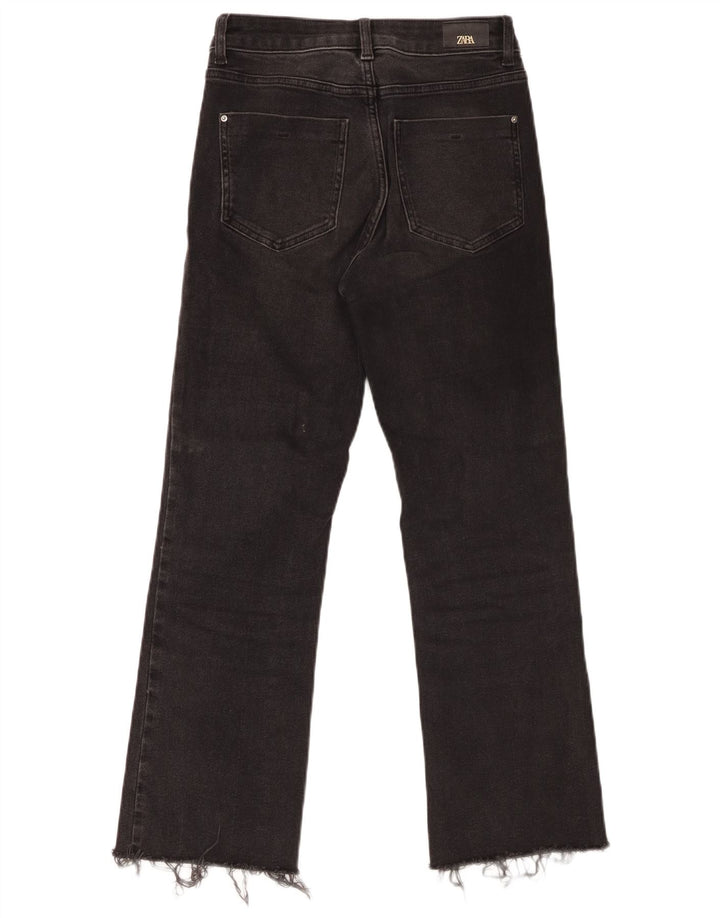 ZARA Womens Bootcut Jeans EU 34 2XS W24 L26 Black Cotton