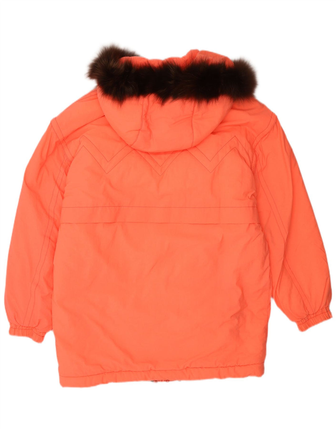Fila Dame Hætte Oversized Polstret Frakke IT 44 Medium Orange Polyamid