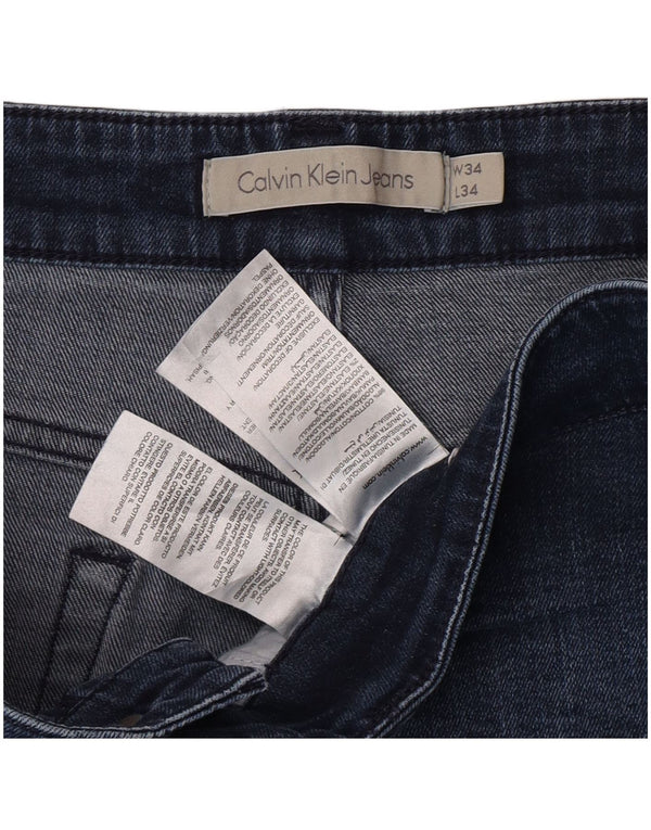 Calvin Klein Dame Skinny Jeans W34 L34 Blå Bomuld