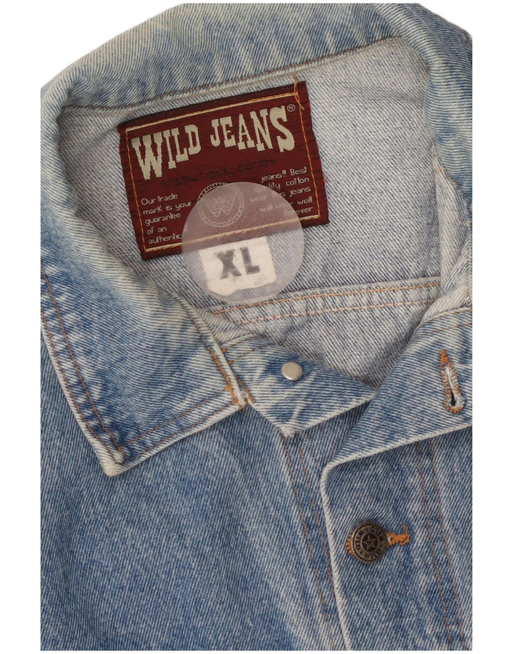Wild Jeans Herre denimjakke UK 42 XL Blå Bomuld