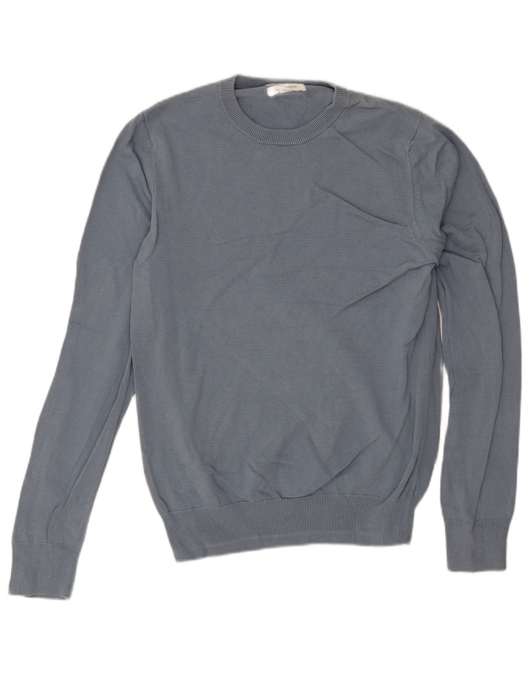 Marks & Spencer Herre sweater med rund hals, lille blå bomuld