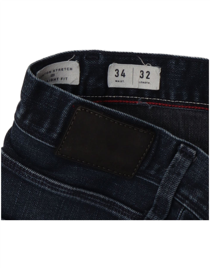 Tommy Hilfiger Herre Denton Straight Jeans W34 L32 Navy Blue
