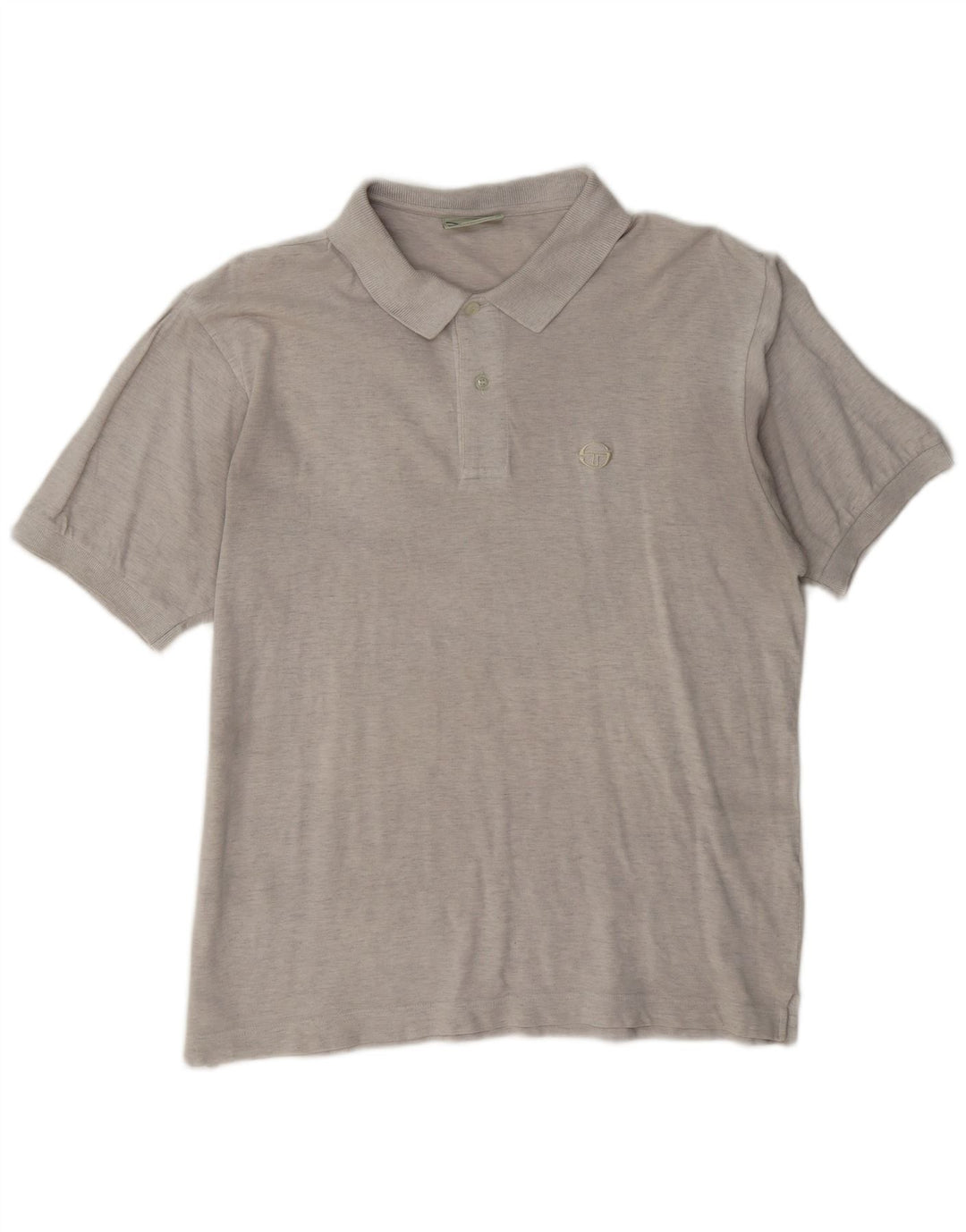 Sergio Tacchini Herre poloshirt IT 50 Medium Grå Bomuld