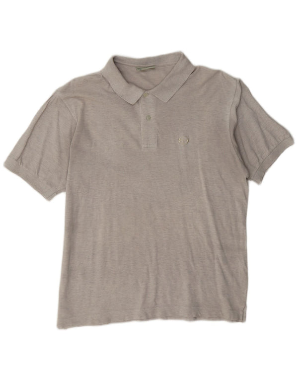 Sergio Tacchini Herre poloshirt IT 50 Medium Grå Bomuld