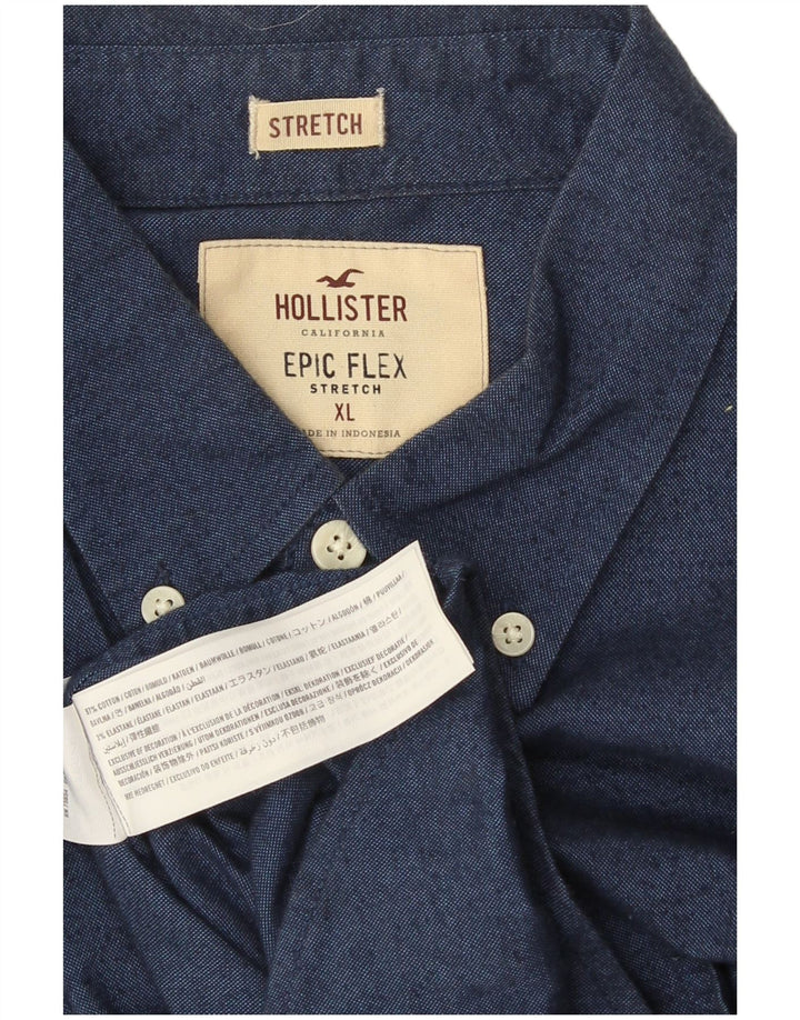 Hollister herreskjorte XL blå bomuld