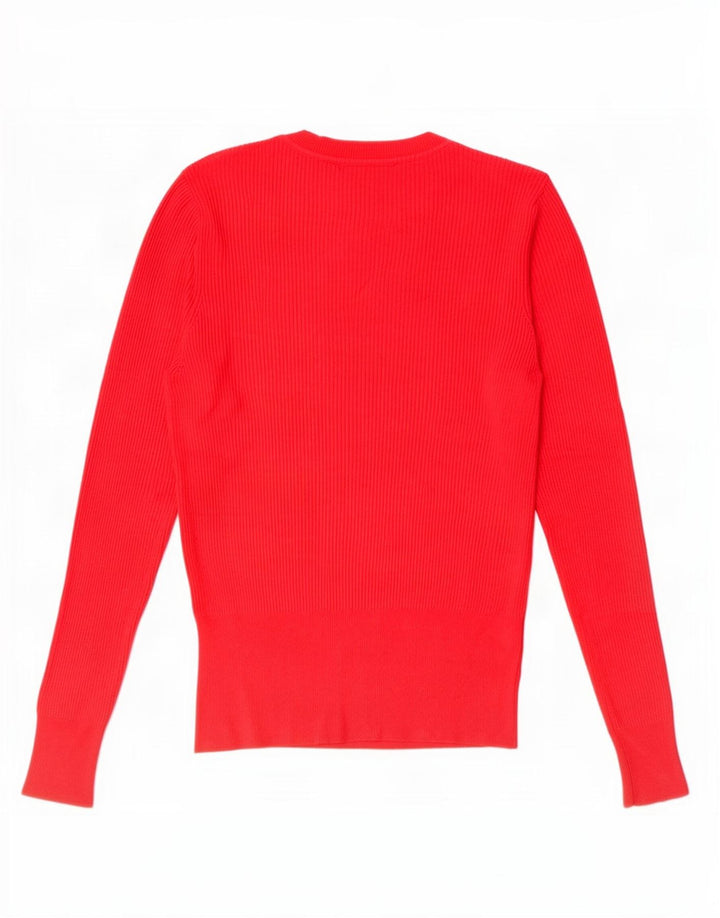 Marks & Spencer Dame sweater med rund hals DK 14 Stor rød viskose