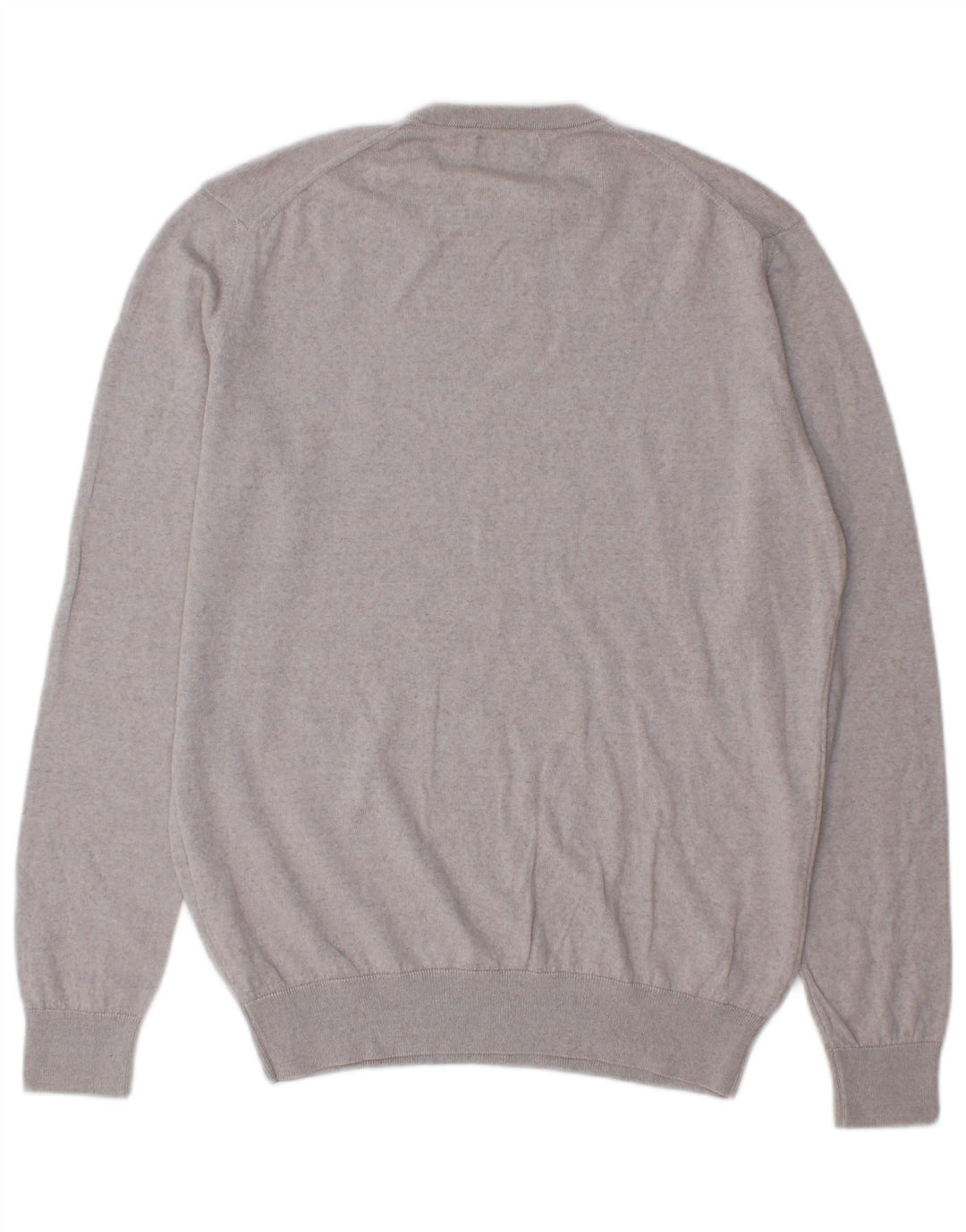 Zara Herre Crew Neck Jumper Sweater Stor Grå Uld
