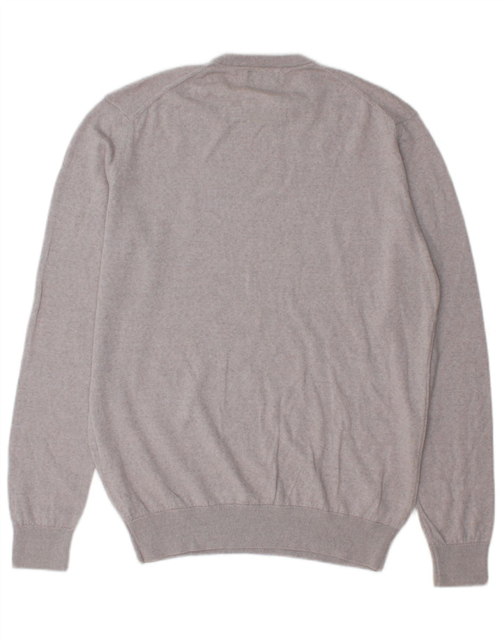 Zara Herre Crew Neck Jumper Sweater Stor Grå Uld