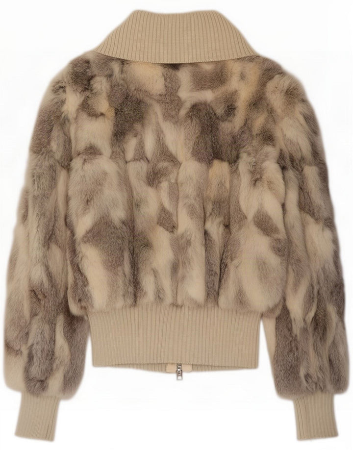 Conbipel Dame Pelsjakke UK 14 Large Beige Læder