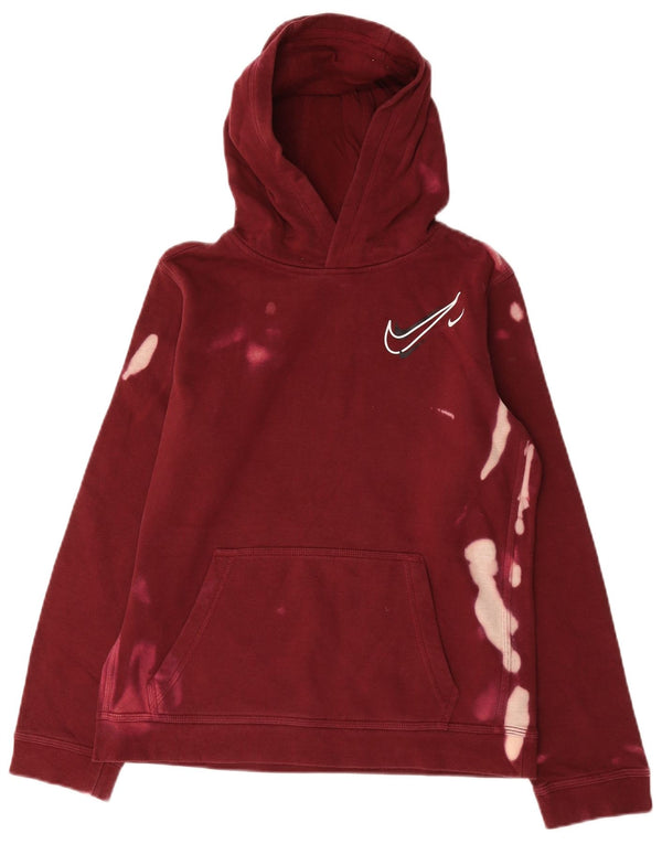 Nike Boys Hoodie Jumper 13-14 år XL Burgundy Tie Dye Bomuld