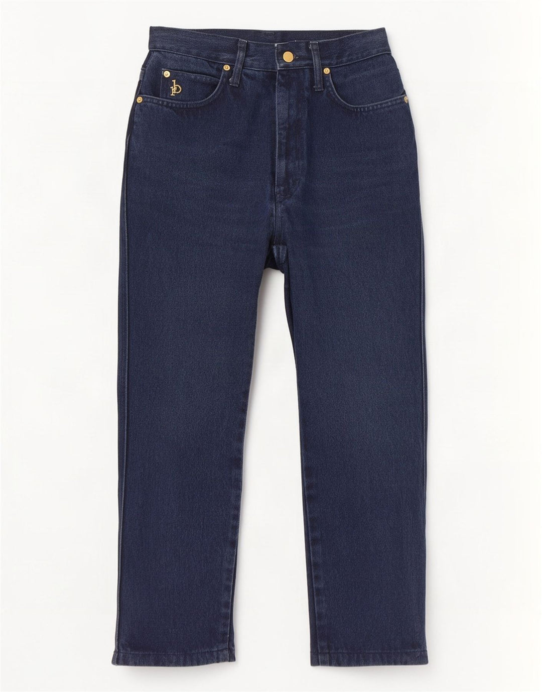 Roccobarocco Dame Crop Straight Jeans IT 42 Medium W28 L25 Marineblå