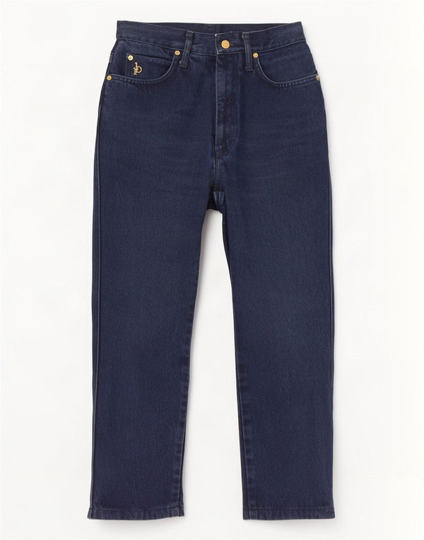 Roccobarocco Dame Crop Straight Jeans IT 42 Medium W28 L25 Marineblå