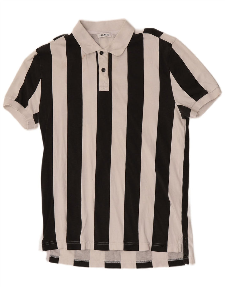 Bikkembergs Poloshirt til mænd Medium hvid stribet bomuld