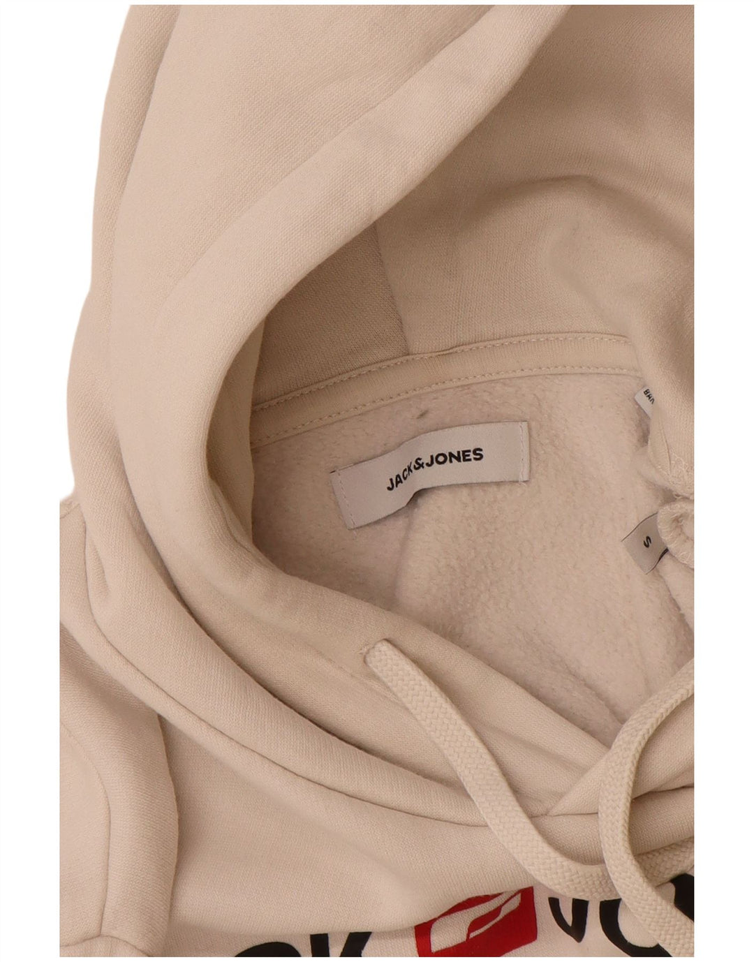 Jack & Jones Grafisk hættetrøje til mænd, lille hvid bomuld