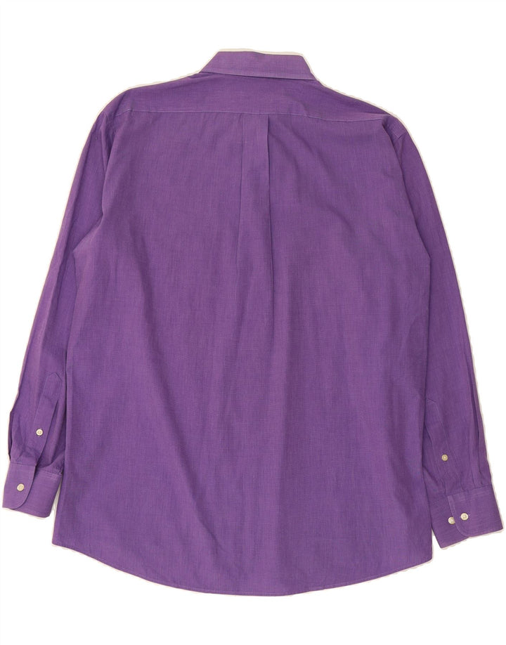 CHAPS Mens Shirt Size 16 16 1/2 Large Purple Cotton Vintage Chaps and Second-Hand Chaps from Messina Hembry 