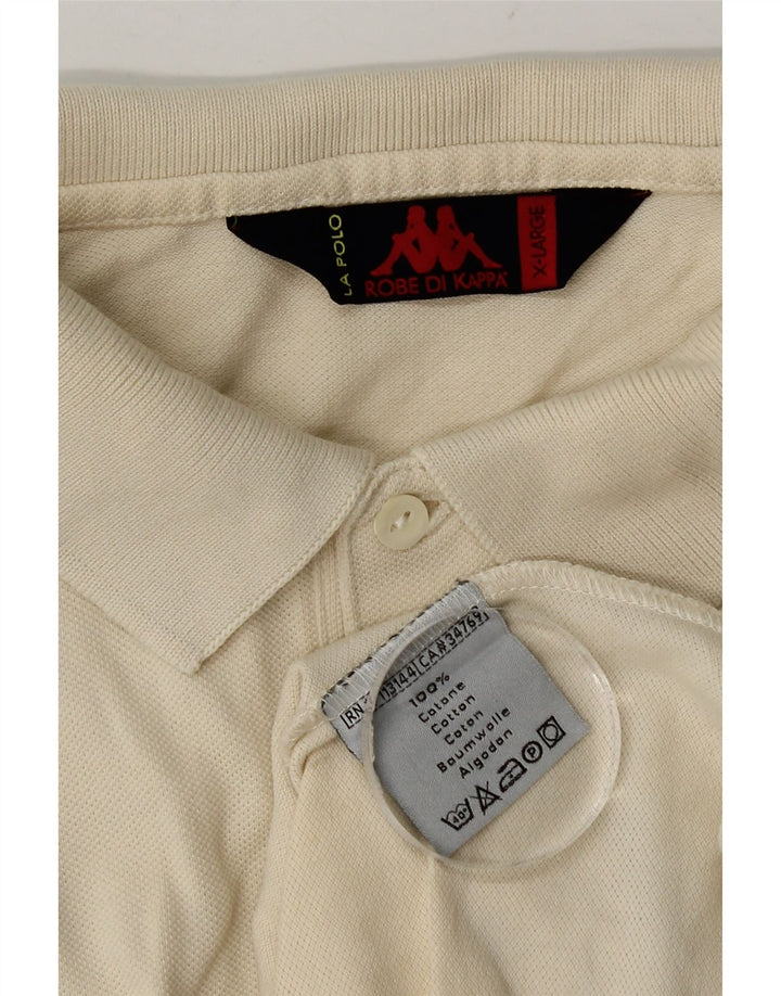 Kappa herre poloshirt XL hvid bomuld