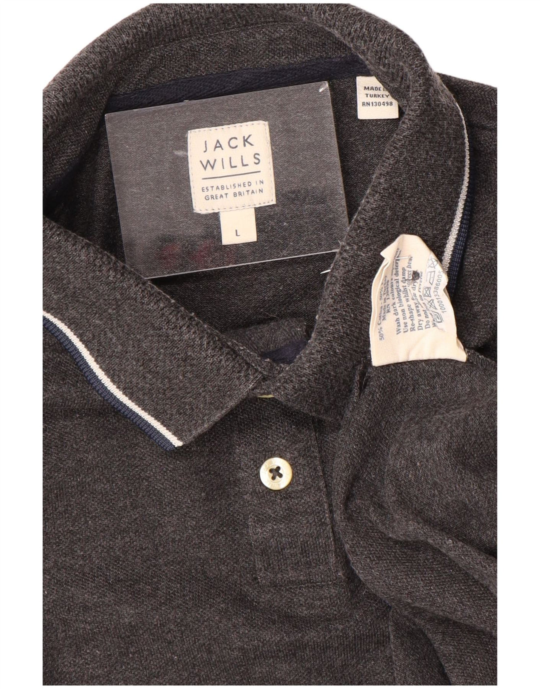 JACK WILLS Poloskjorte til mænd Stor Grå Bomuld