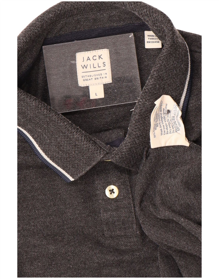 JACK WILLS Poloskjorte til mænd Stor Grå Bomuld