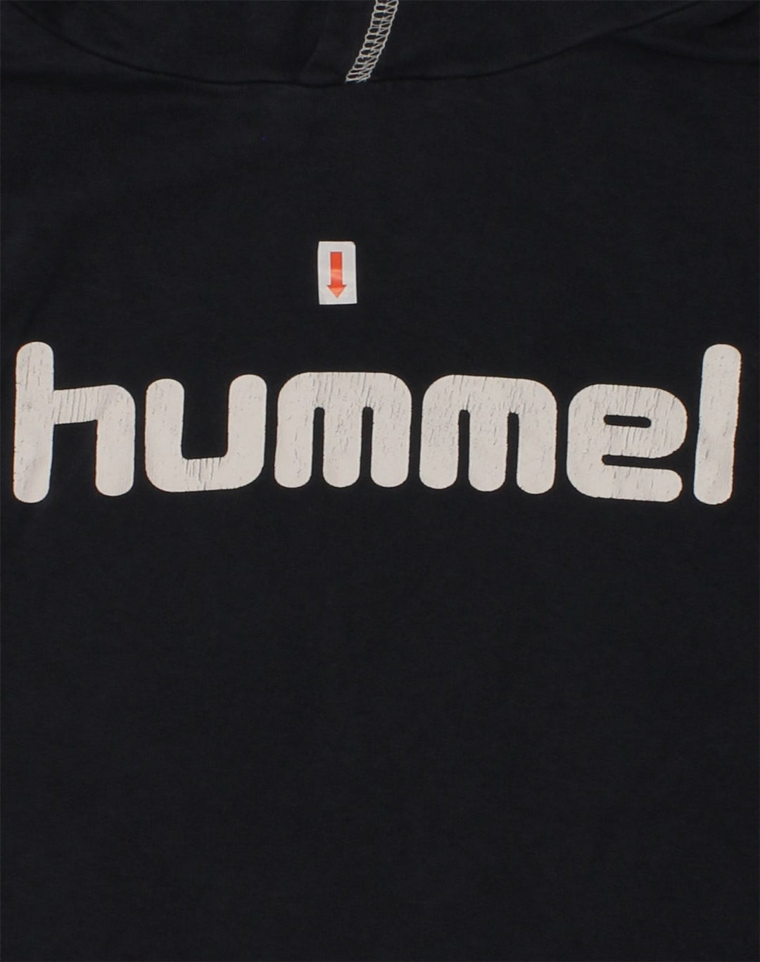 HUMMEL Girls Graphic Hoodie Jumper 9-10 Years Navy Blue Cotton | Vintage Hummel | Thrift | Second-Hand Hummel | Used Clothing | Messina Hembry 