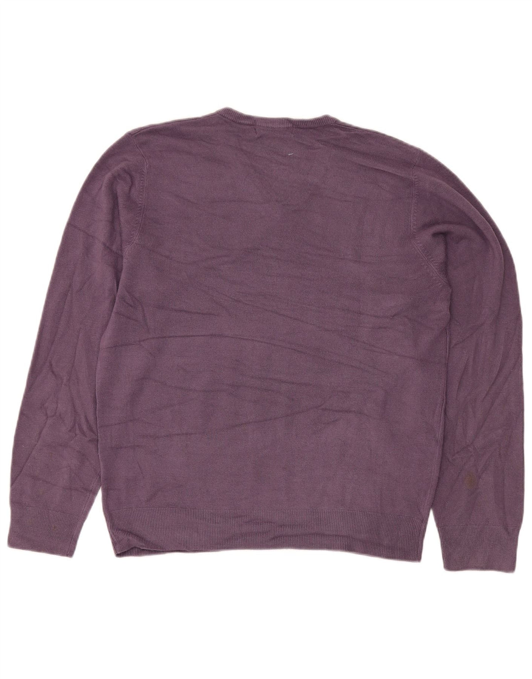 MARKS & SPENCER Herre Blue Harbor V-hals sweater Medium Lilla