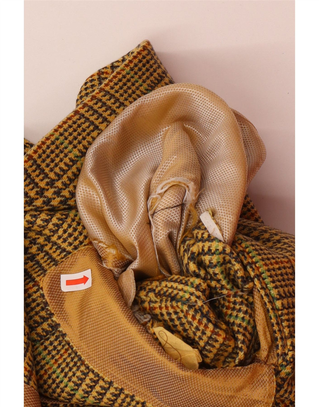 BYBLOS Herre 3-knaps blazerjakke IT 54 2XL Gul Houndstooth