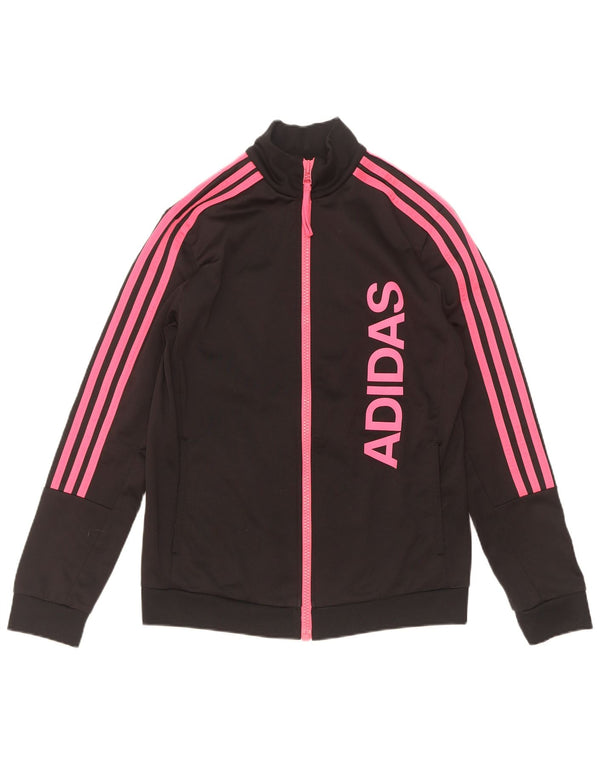 Adidas Graphic Full Tracksuit UK 12/14 Medium Black Polyester