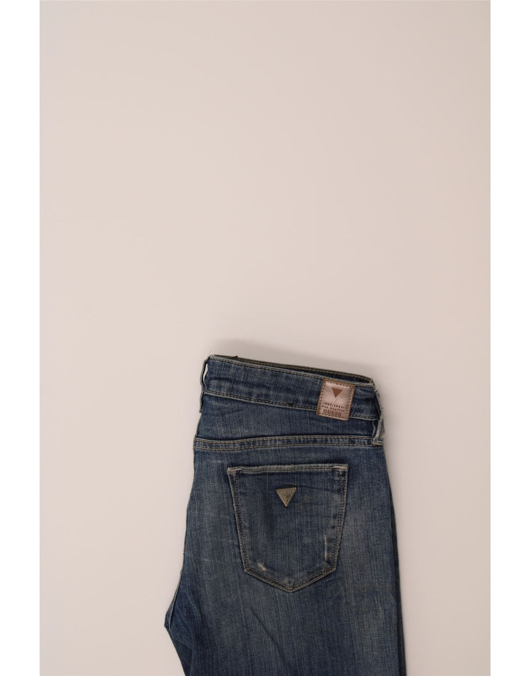 GUESS Womens Distressed Skinny Jeans W28 L29 Blue Cotton Vintage Guess and Second-Hand Guess from Messina Hembry 