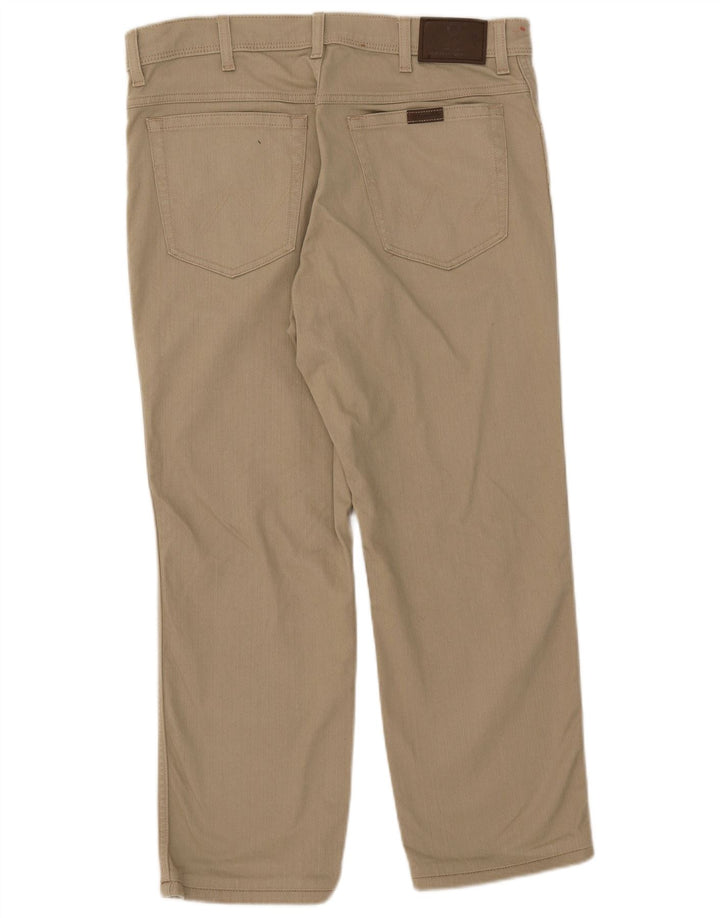 Wrangler herre cropped jeans W36 L25 beige bomuld