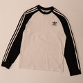Adidas Herre Top Langærmet Medium White Colourblock Bomuld