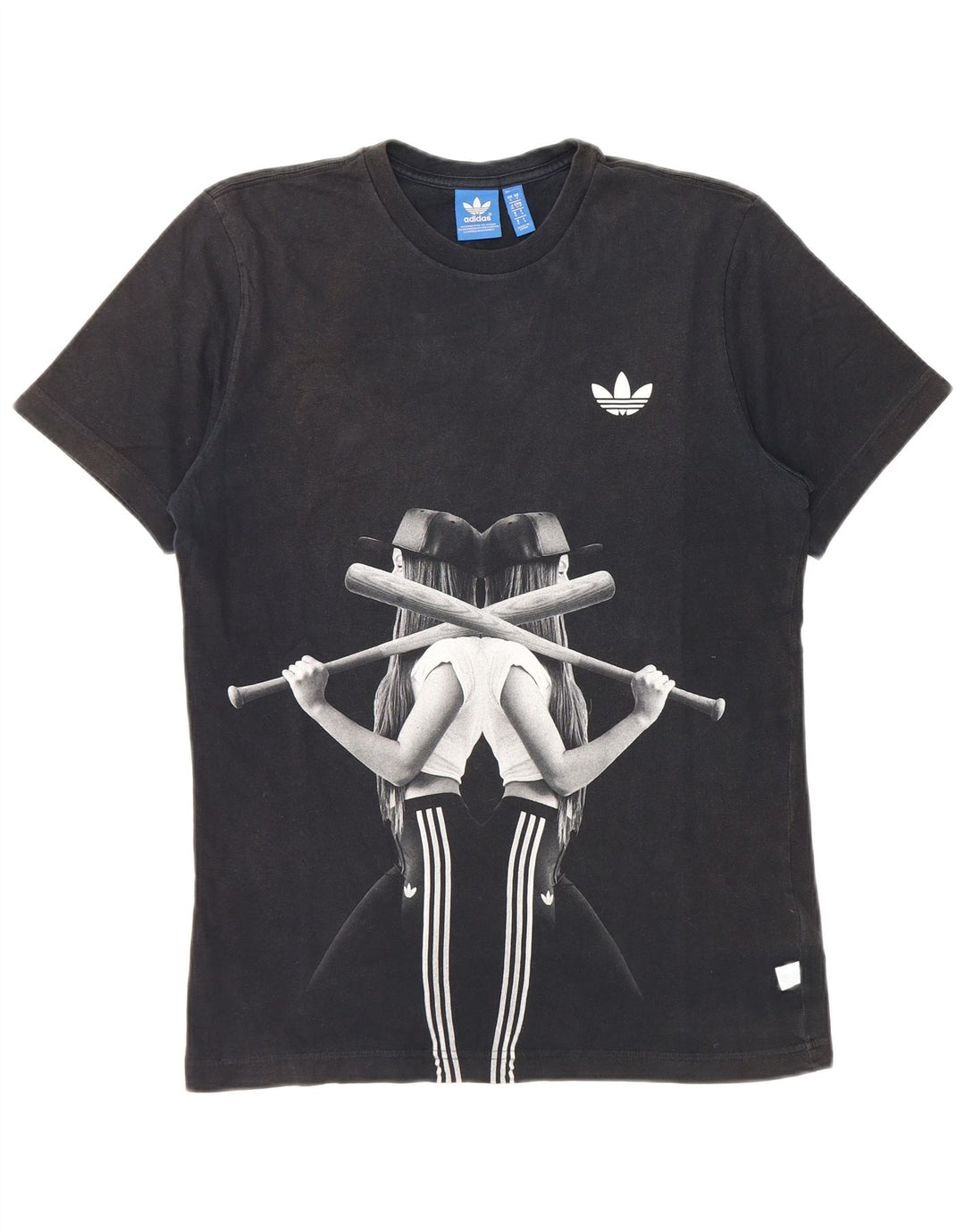 Adidas Herre grafisk T-shirt top lille sort bomuld