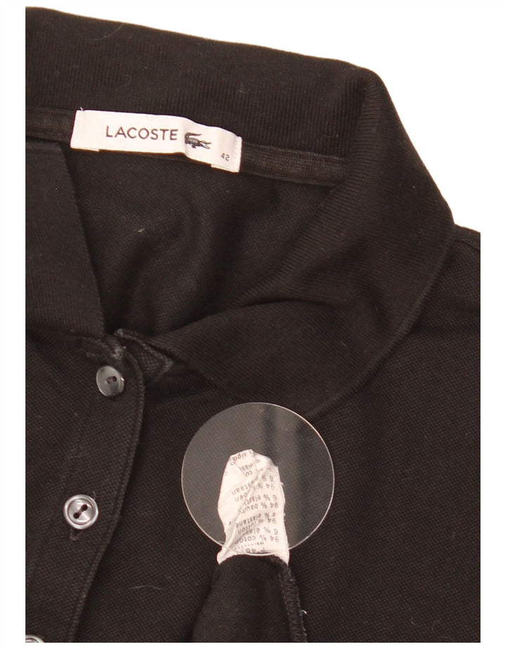 Lacoste Dame Polo Shirt Størrelse 42 Stor Sort Bomuld