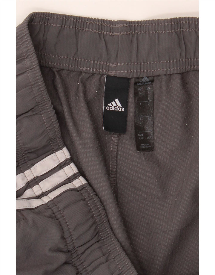 ADIDAS Mens Sport Shorts Large  Grey Polyester Vintage Adidas and Second-Hand Adidas from Messina Hembry 