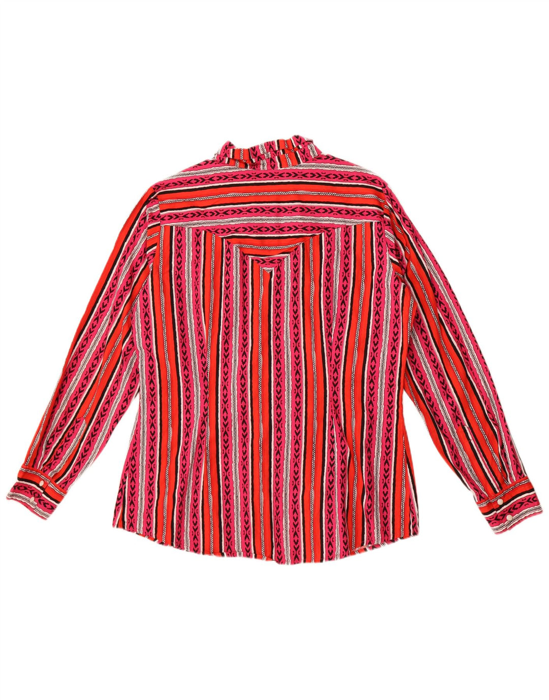 Wrangler Retro skjorte til kvinder UK 16 Stor flerfarvet stribet bomuld