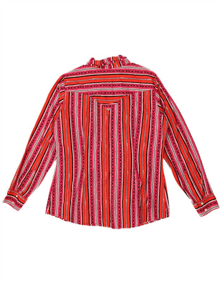 Wrangler Retro skjorte til kvinder UK 16 Stor flerfarvet stribet bomuld