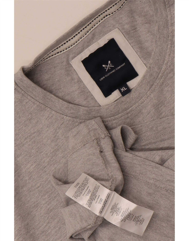 Crew Clothing Herre T-Shirt Top XL Grå Bomuld