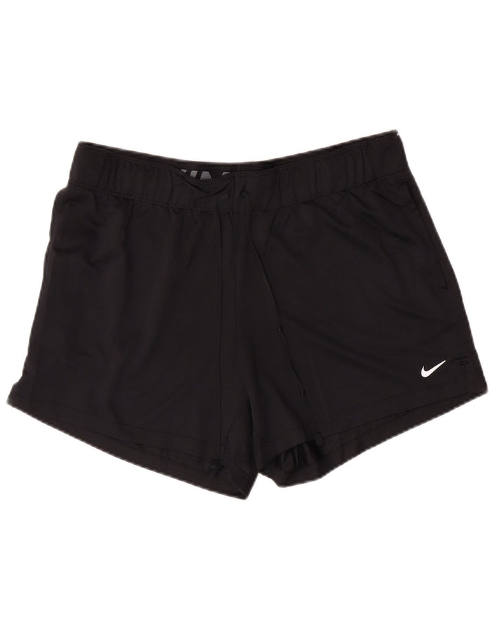 NIKE Dri Fit sportsshorts til kvinder UK 14 Medium Black Polyester