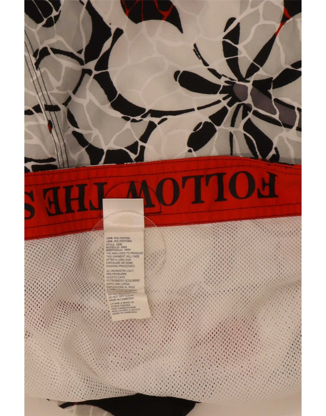 Sundek Herre grafiske badeshorts Large Black Floral Polyester