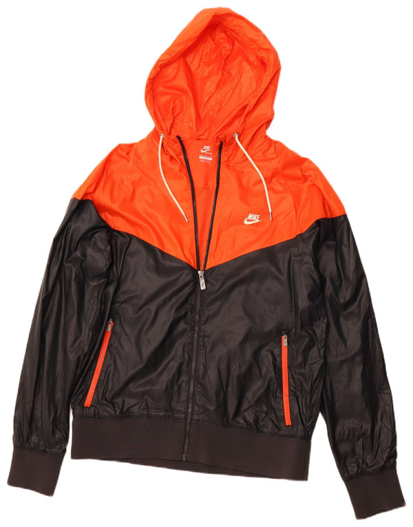 NIKE Træningsdragt med hætte til mænd Topjakke Medium Sort Colourblock Polyester