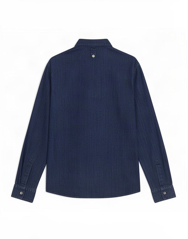 Trussardi Jeans Dame Loose Fit skjorte UK 10 Lille marineblå bomuld