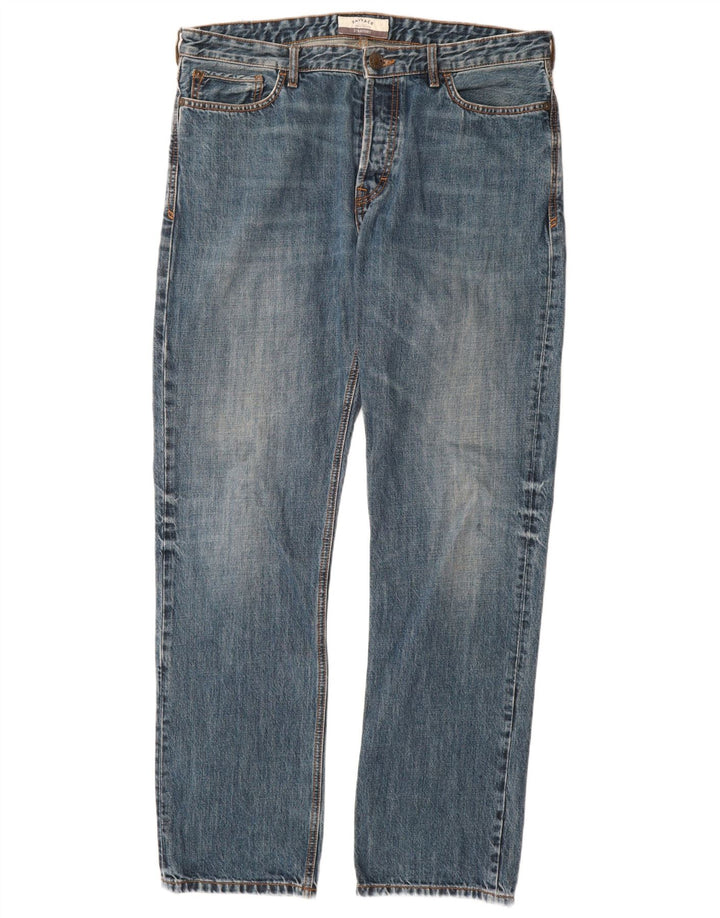 Fat Face Herre Straight Jeans W34 L33 Blå